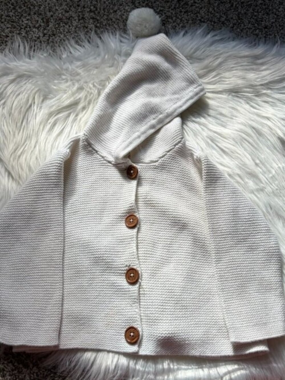 Harper Canyon White Knit Cardigan Sweater Baby 24 Months